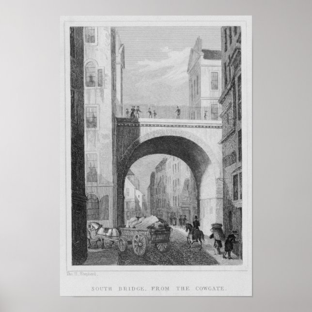 South Bridge från Cowgate Poster (Framsidan)
