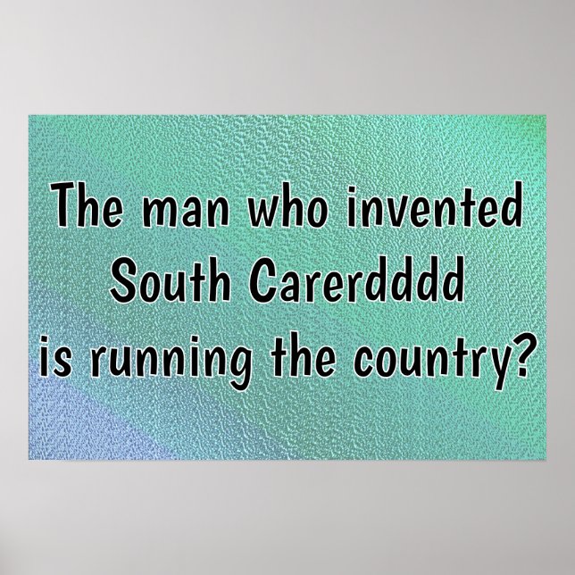 South Carerdddd Leder Landet Poster (Framsidan)