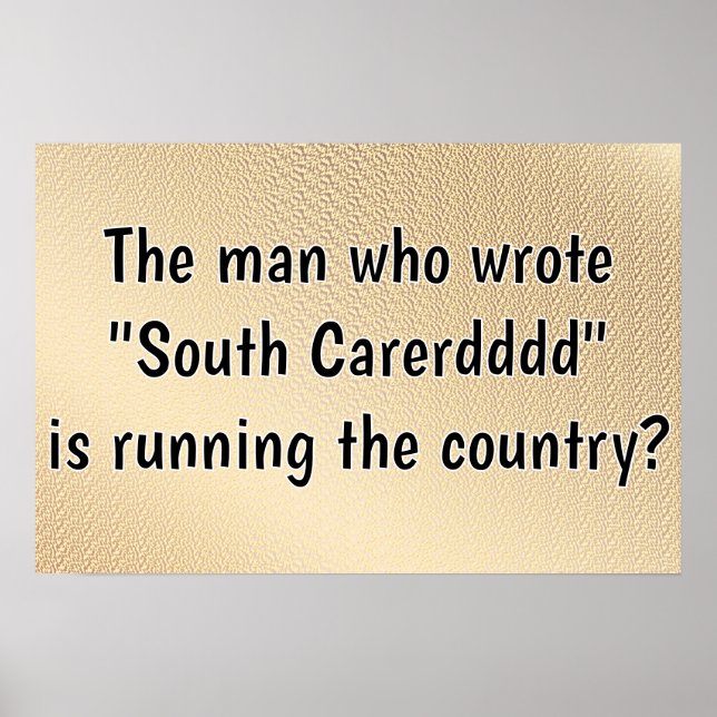 South Carerdddd Running the Country Poster (Framsidan)