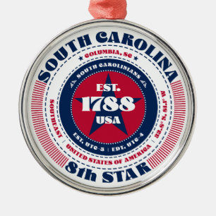 South Carolina 8:e statliga julprydnaden Julgransprydnad Metall