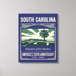 South Carolina Art Deco Amerika 250-årsjubileum Canvastryck