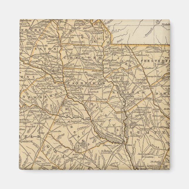 South Carolina Atlas Karta Magnet (Framsidan)