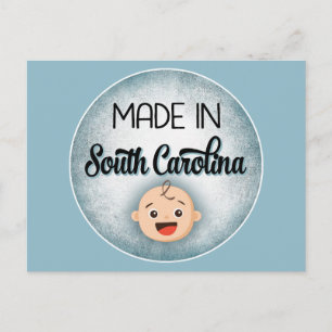 South Carolina Baby Funny Blue New Boy-vykort Vykort