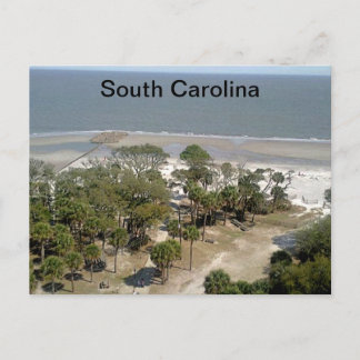 South Carolina Beach Photograph Vykort