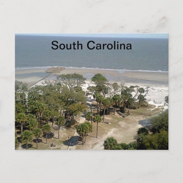 South Carolina Beach Photograph Vykort (Framsida)