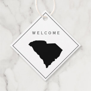 South Carolina Bröllop Welcome Bag Gift Märkre Gåvor Etiketter