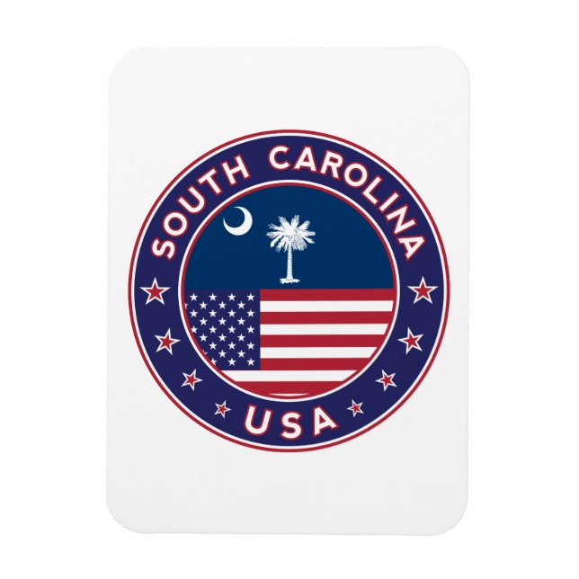 South Carolina-dekal, telefonfodral, tote-väska Magnet (Vertikal)
