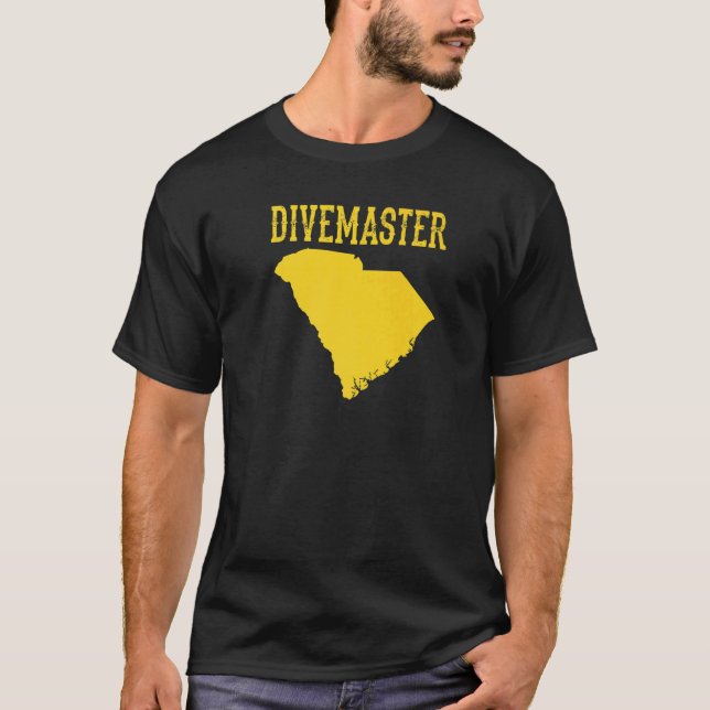 South Carolina Divemaster Scuba Dykinstruktör  T Shirt (Framsida)
