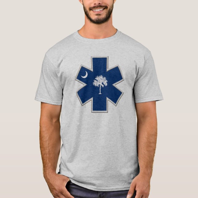 South Carolina EMS Star of Life T Shirt (Framsida)