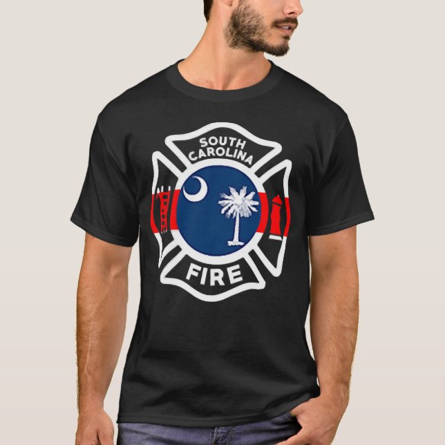 South Carolina Fire Department T-Shirt Firefighter (Framsida)
