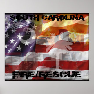 South Carolina Fire/Rädding Poster