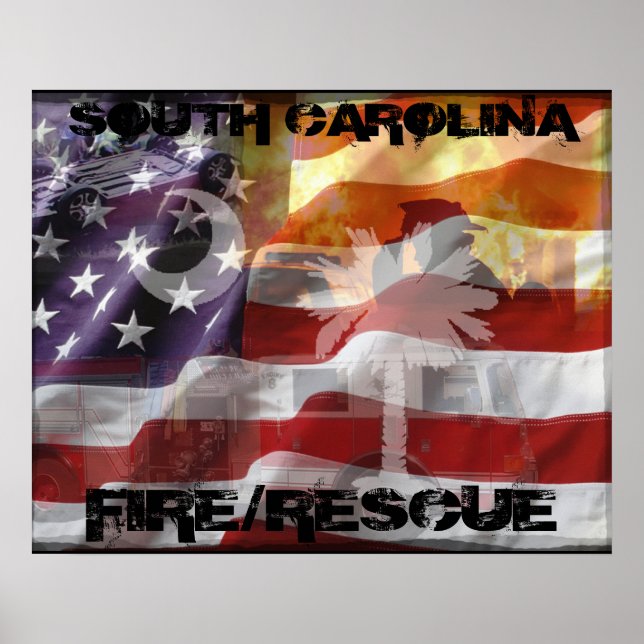 South Carolina Fire/Rädding Poster (Framsidan)