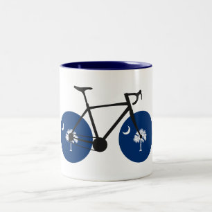 South Carolina Flagga Bicycle Två-Tonad Mugg