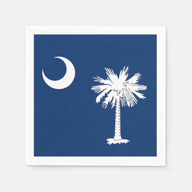 South Carolina Flagga Cocktail Napkins Pappersservett (Framsidan)