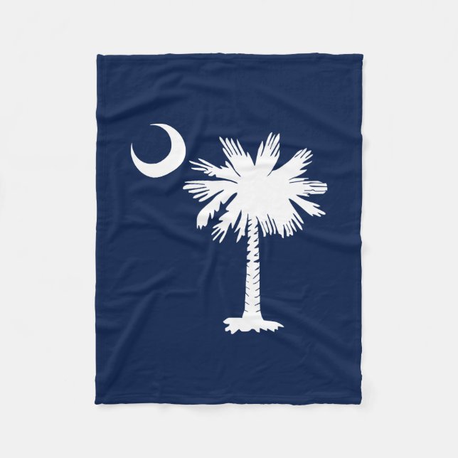South Carolina Flagga Fleecefilt (Framsidan)