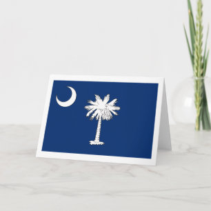 South Carolina Flagga Greeting Card Kort