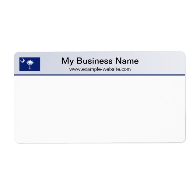 South Carolina Flagga Header Shipping Label Fraktsedel (Framsidan)