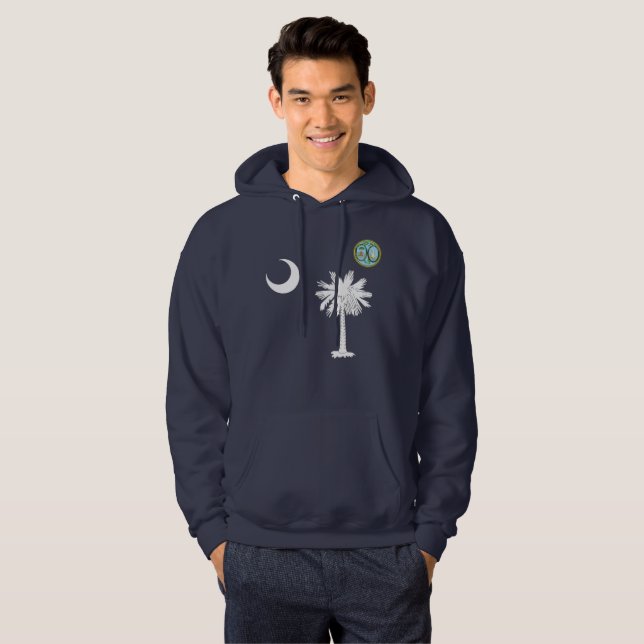South Carolina flagga Hoodie (Hel framsida)