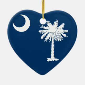 South Carolina Flagga Julgransprydnad Keramik