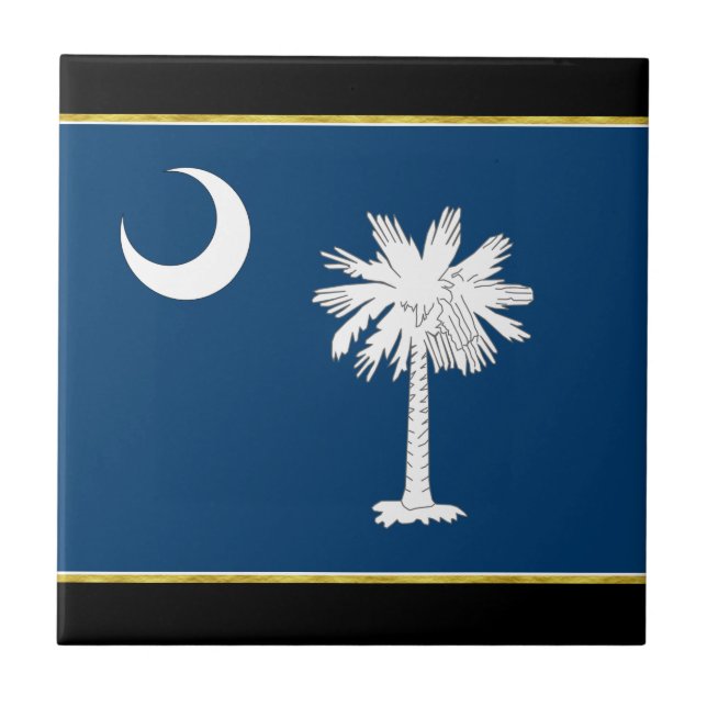 South Carolina flagga Kakelplatta (Framsidan)