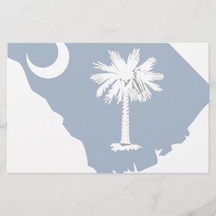South Carolina Flagga Karta