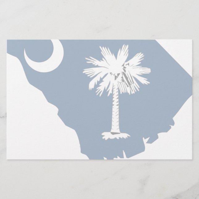 South Carolina Flagga Karta (Framsida)
