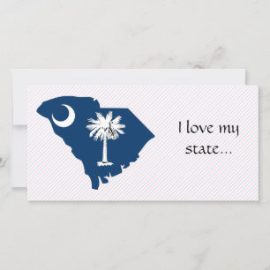 South Carolina Flagga Karta