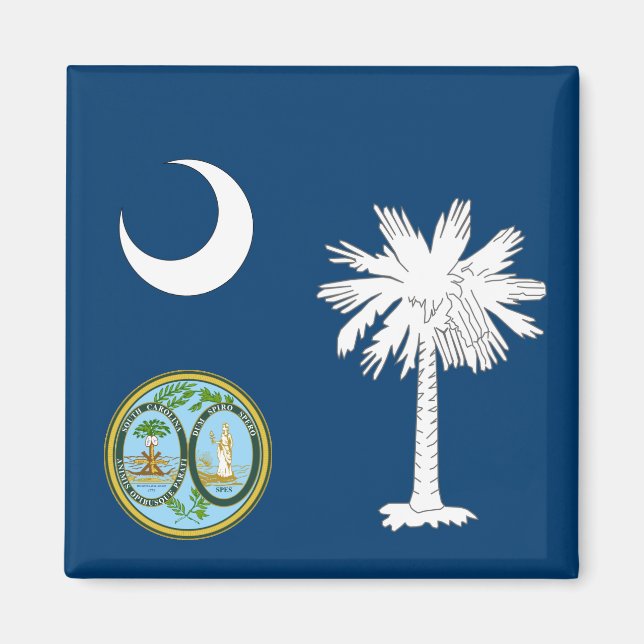 South Carolina flagga Magnet (Framsidan)