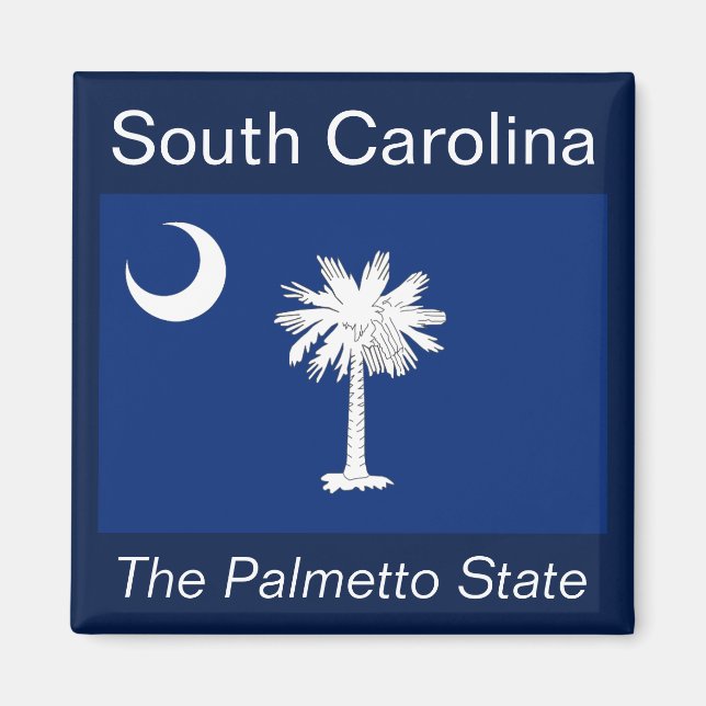 South Carolina Flagga Magnet (Framsidan)