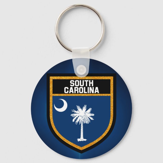 South Carolina Flagga Nyckelring (Framsida)