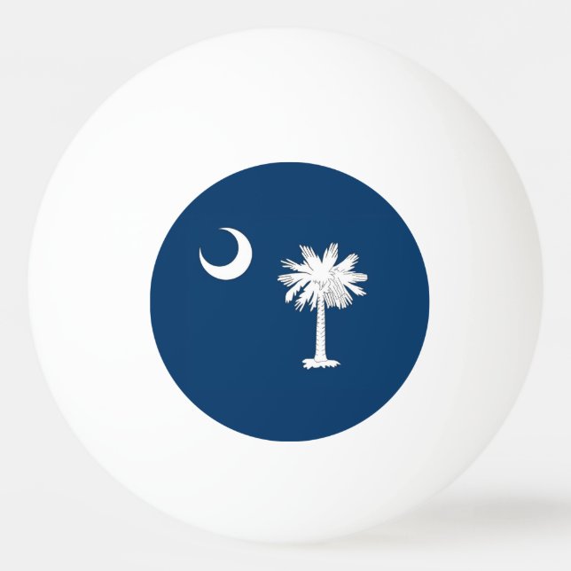 South Carolina Flagga Ping Pong Boll (Framsidan)
