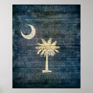 South Carolina Flagga Poster