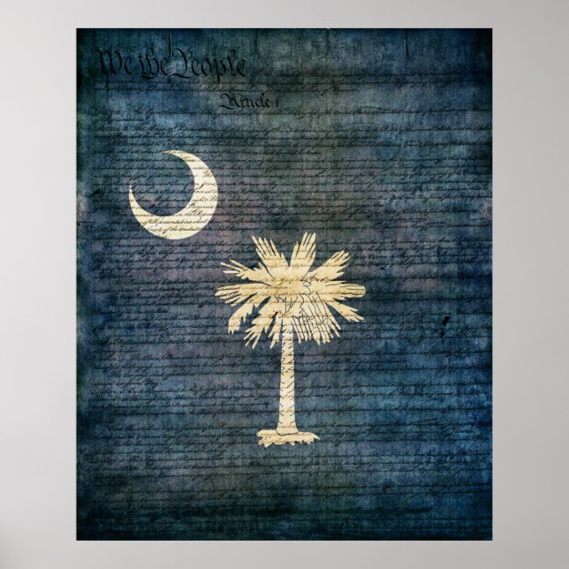 South Carolina Flagga Poster (Framsidan)