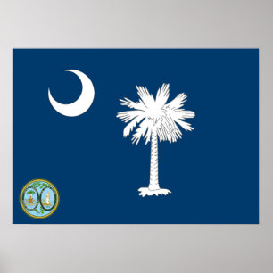 South Carolina flagga Poster