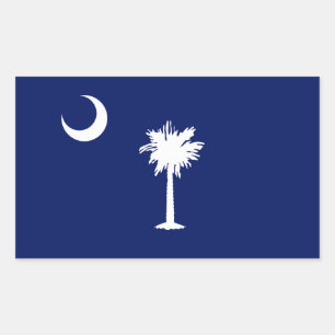 South Carolina Flagga Rektangulärt Klistermärke