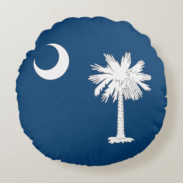 South Carolina flagga Rund Kudde (Framsidan)