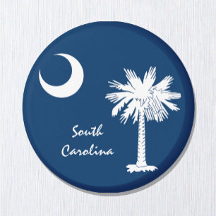 South Carolina Flagga & S Carolina State USA/sport Magnet