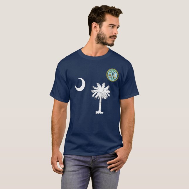South Carolina flagga T Shirt (Hel framsida)