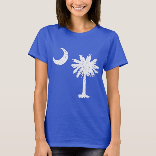 South Carolina-flagga T Shirt (Framsida)