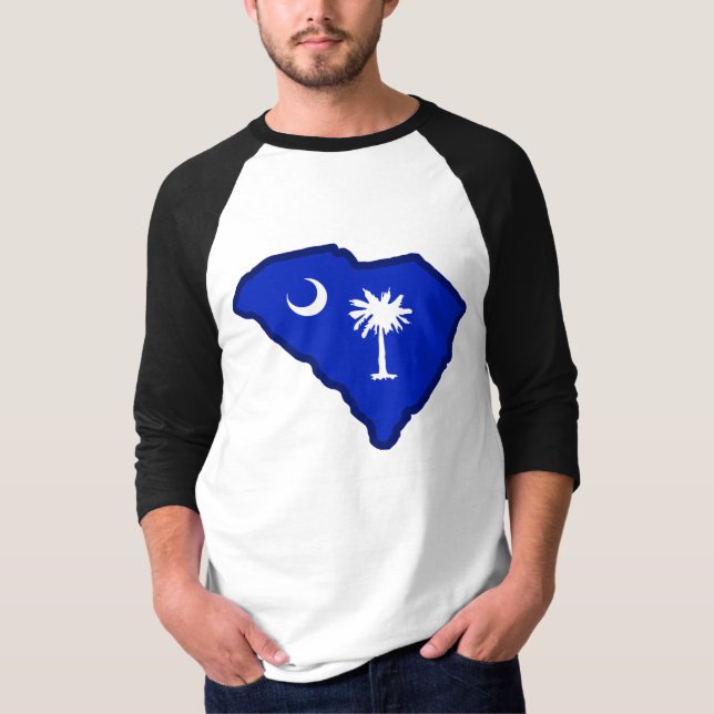 South Carolina Flagga T Shirt (Framsida)