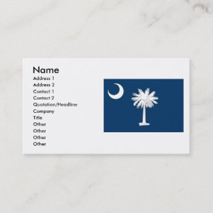 South Carolina flagga Visitkort