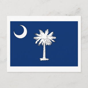 South Carolina Flagga vycard Vykort