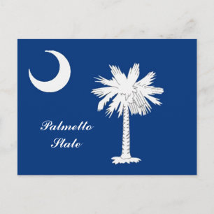 South Carolina Flagga vycard Vykort
