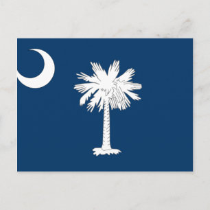 South Carolina Flagga Vykort