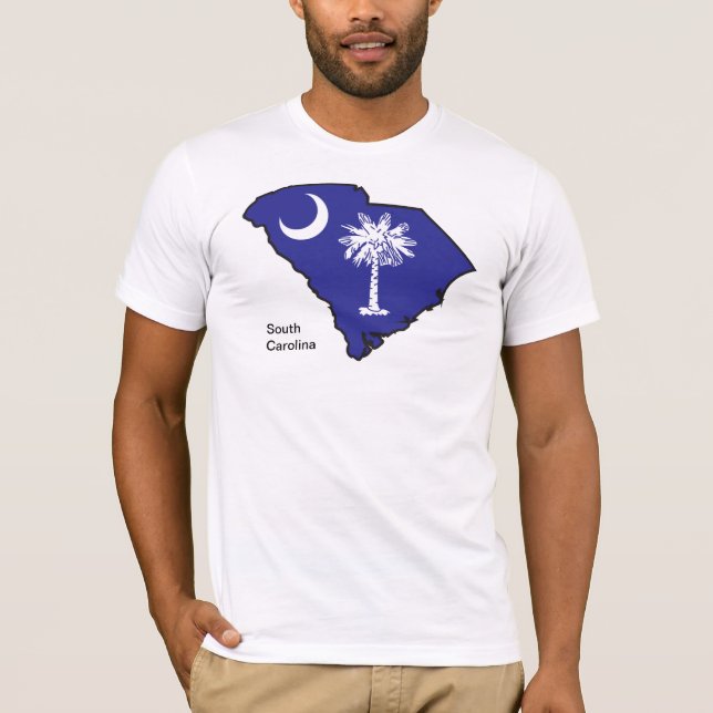 South Carolina flaggakarta Tee Shirt (Framsida)