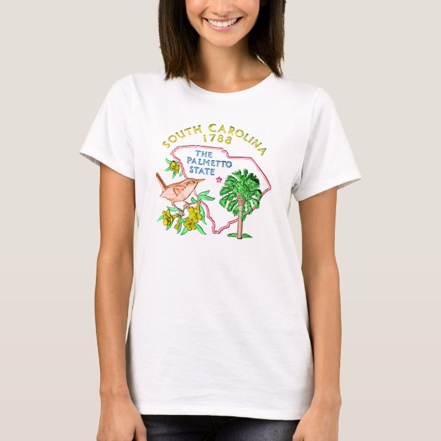 South Carolina flickaT-tröja T-shirt (Framsida)