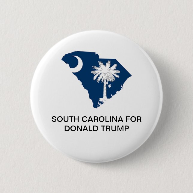 SOUTH CAROLINA for DONALD TRUMP 2020 Button Knapp (Framsida)