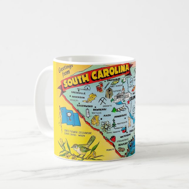 South Carolina Greetings Mugg (Framsida vänster)
