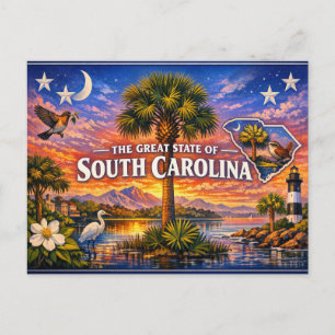 South Carolina Greetings vykort