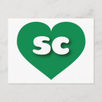 South Carolina grönt hjärta - I kärlek sc